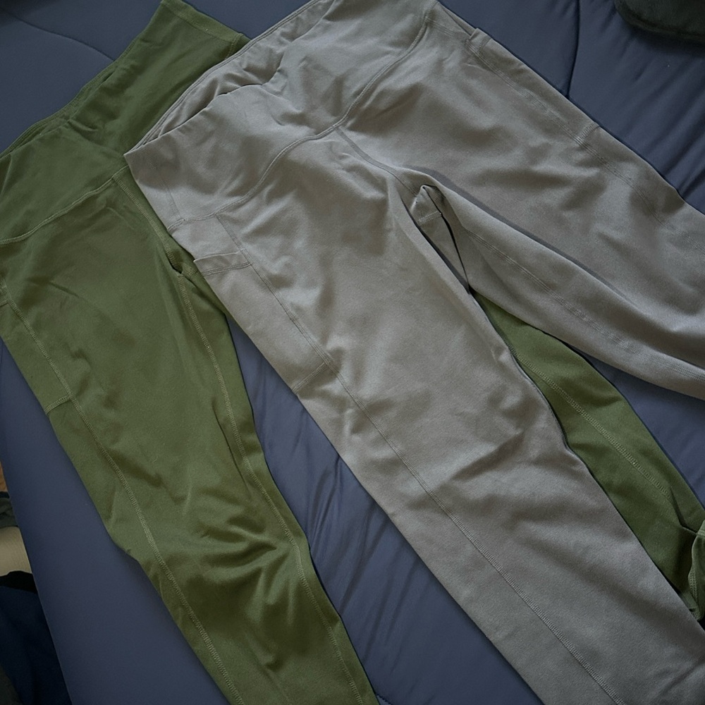 Green and Gray Leggings Set